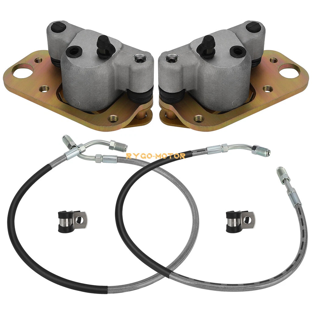 Front Brake Calipers & Hose Lines for Polaris Scrambler 400 500 (1998–2000)