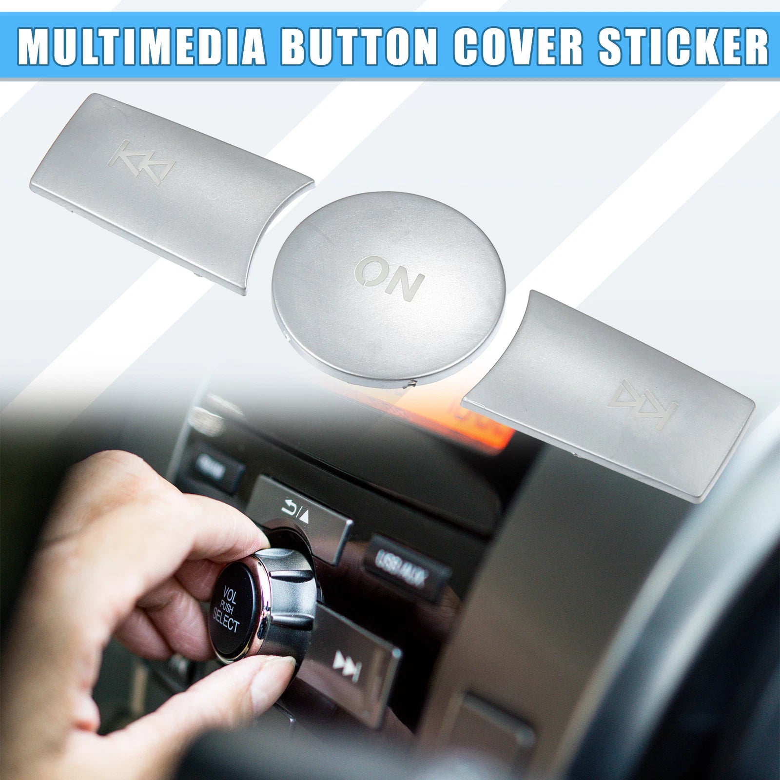 Multimedia Radio Button Cover Sticker for Mercedes-Benz C Class (2005–2015)