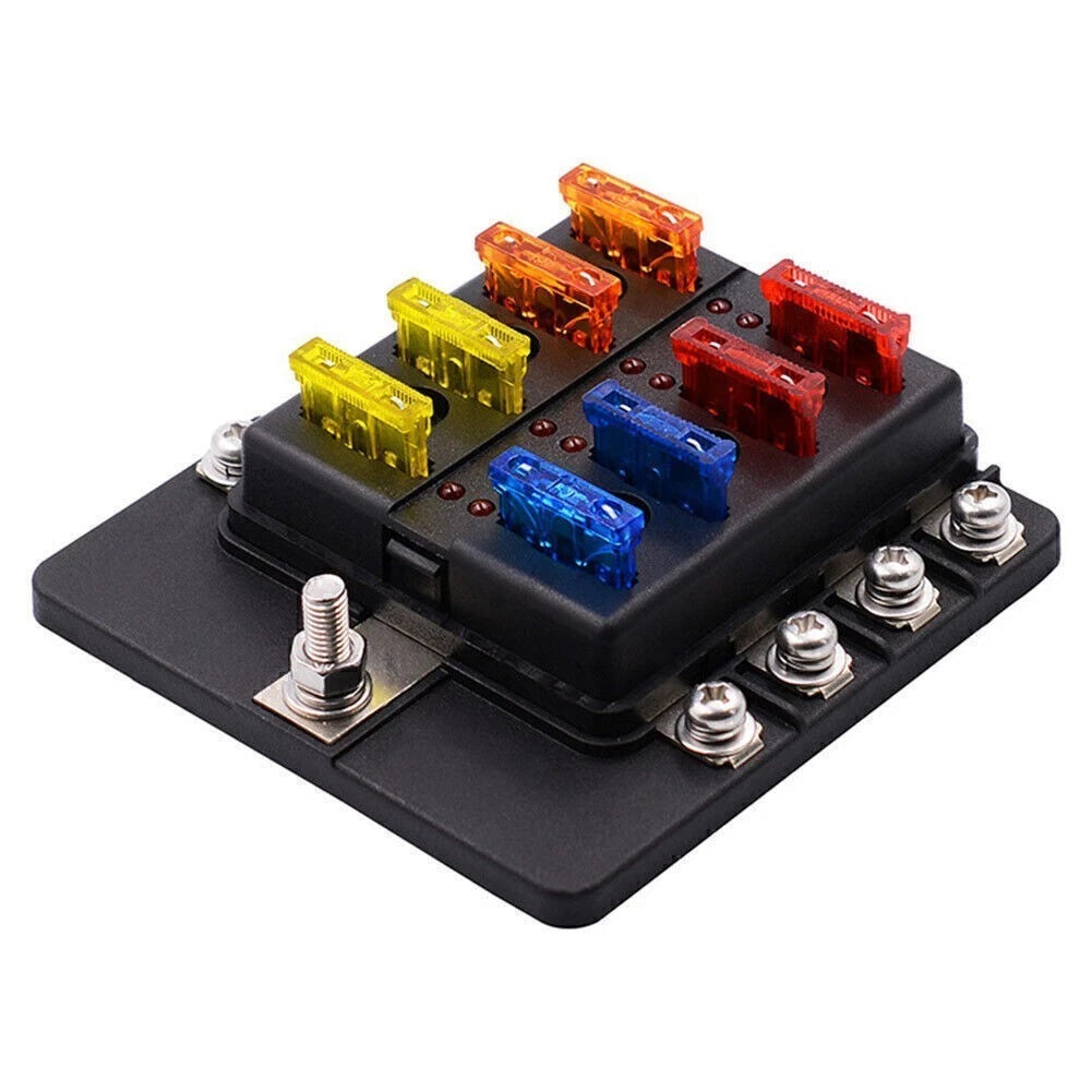 8 Way Blade Fuse Box for Car Boat 32V Waterproof