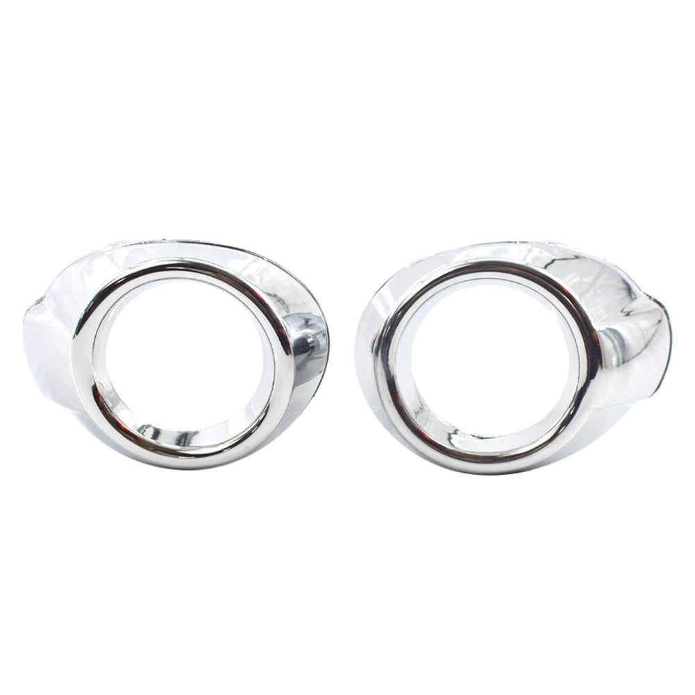 Set of 2 Front Fog Light Cover Bezels for Ford Focus (2012–2013) Silver