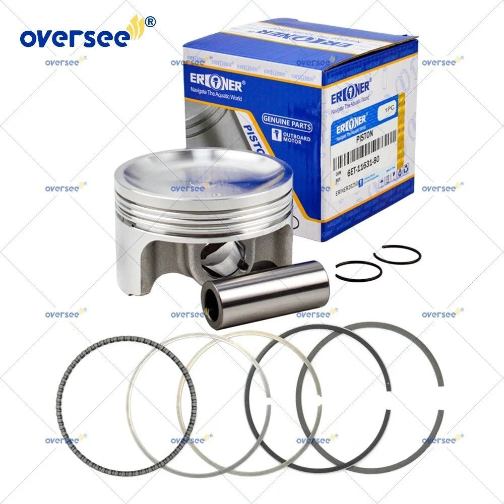 Set of 4 Piston Set STD for Yamaha Waverunner FX Cruiser (6ET-11631-00, 6S5-11631-10)