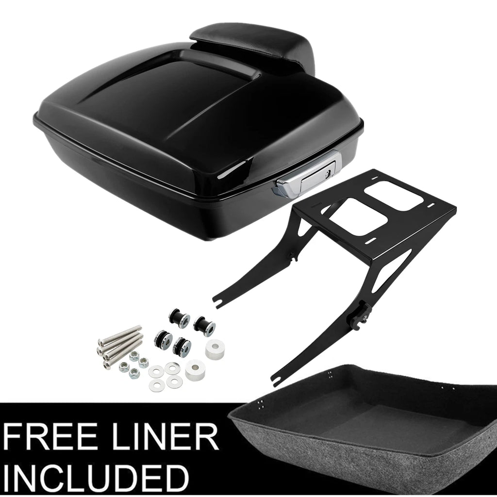Trunk Backrest Mount Rack Docking Kit for Harley Fatboy FLSTF (2008–2016)