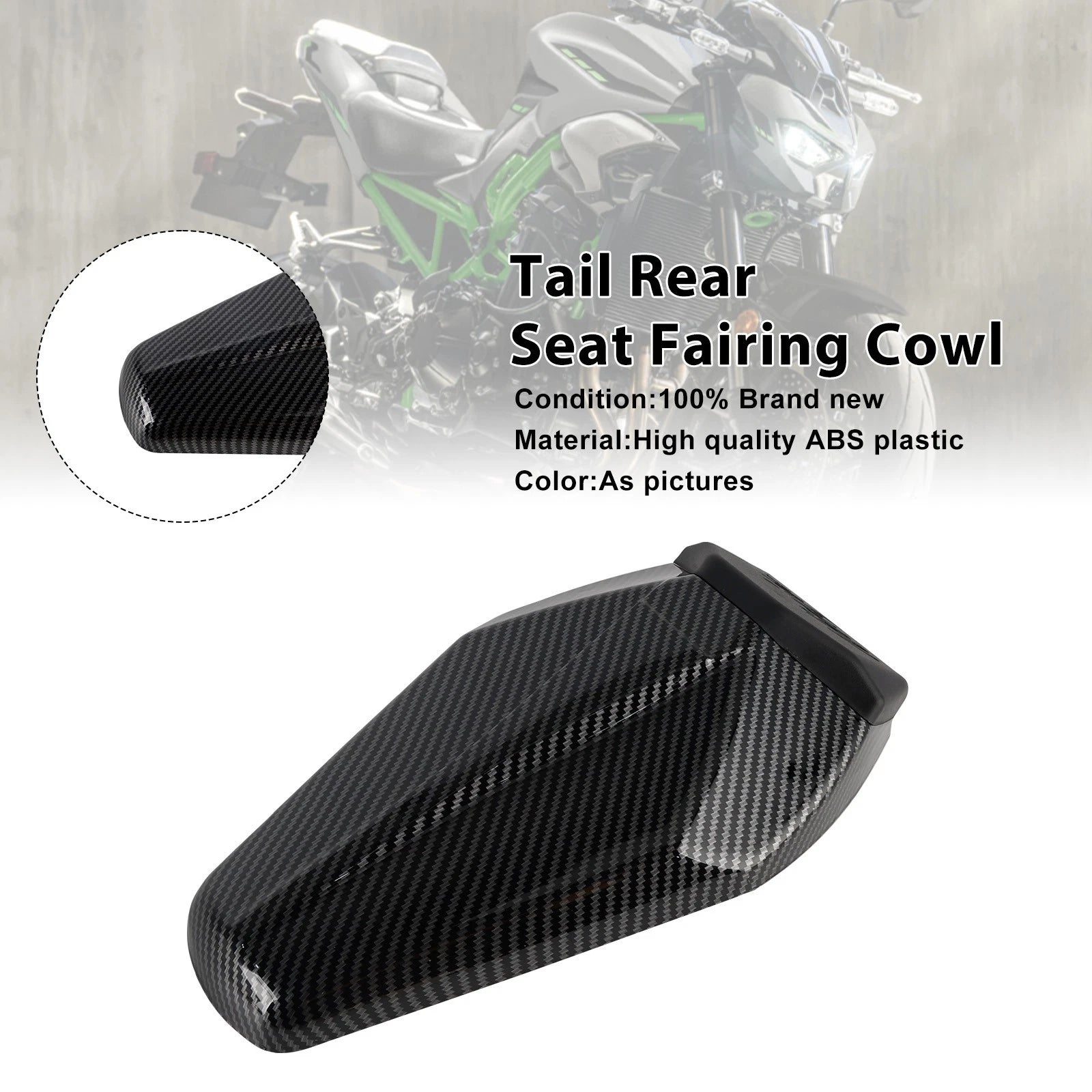 Tail Rear Seat Fairing Cowl for Kawasaki Z900 Z900SE (2025–2026) Carbon