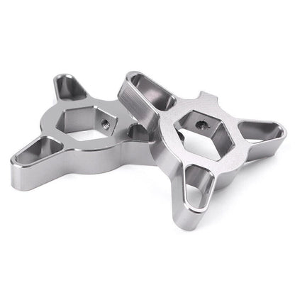 2X 14mm CNC Aluminum Fork Preload Adjusters Universal (Grey)