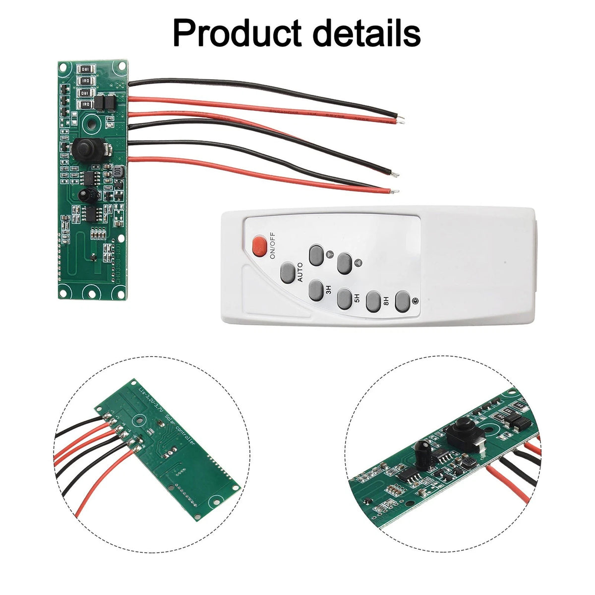 Remote Controlled Solar Light Circuit Board with Motion Sensor Technology