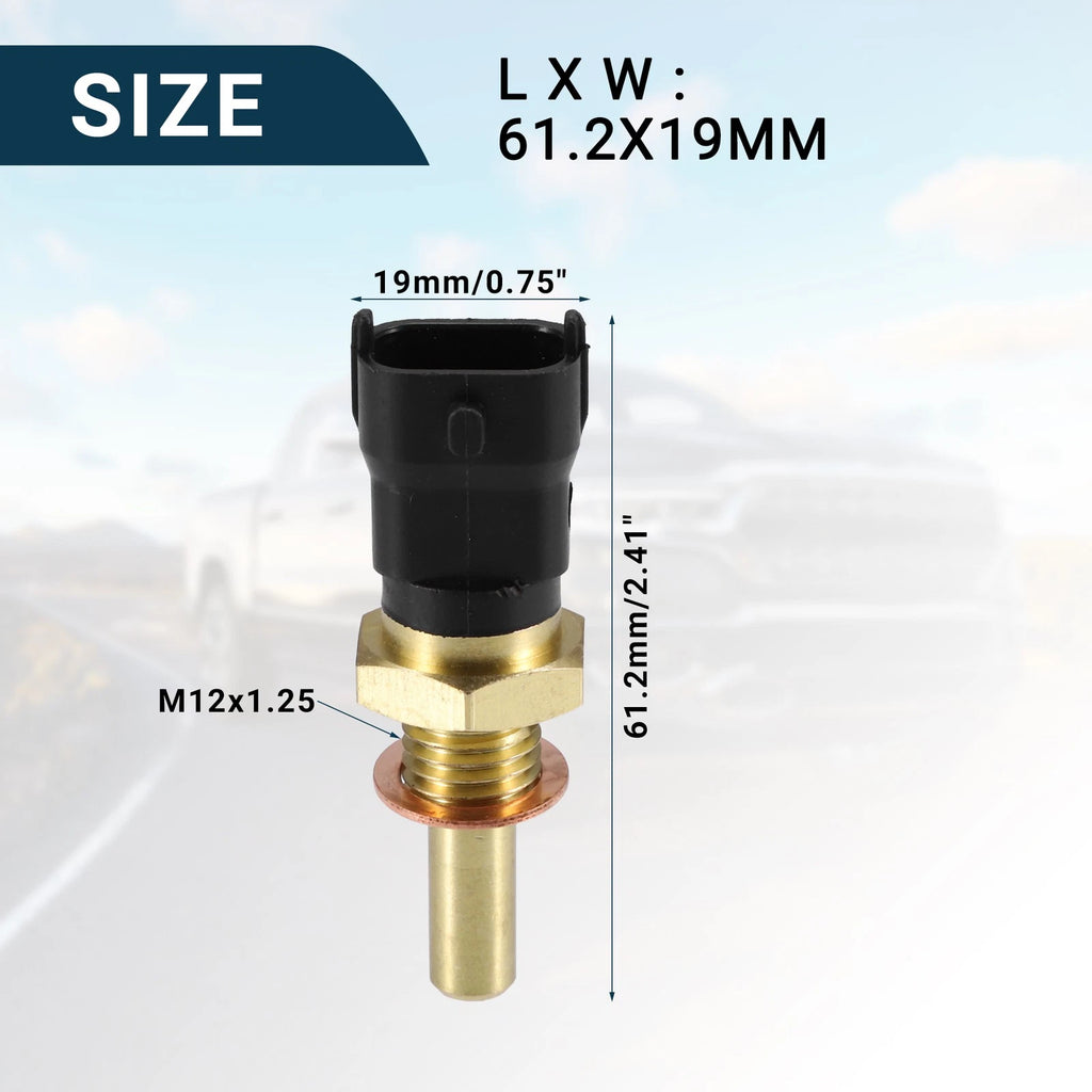 Coolant Temperature Sensor for Saab 9000 (1994–1998) 1Pcs Gold Tone