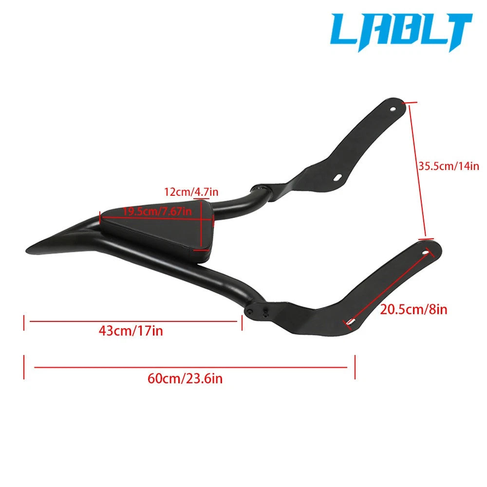 Passenger Backrest for Honda CMX300 CMX500 (2017–2022) - Black