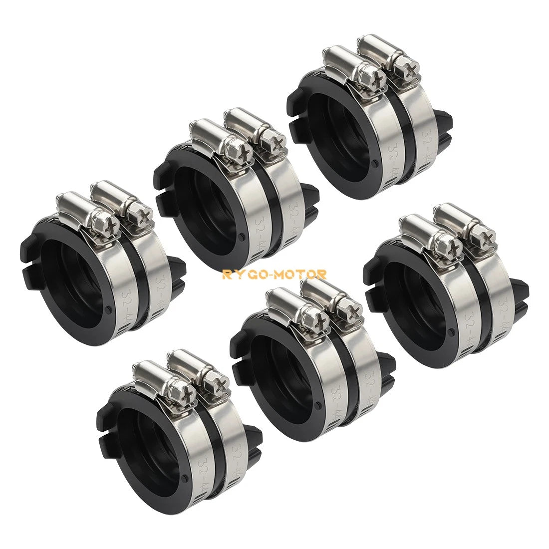 6X Intake Manifold Boot Carburetor Holders for Honda Valkyrie 1500 (1997–2003)