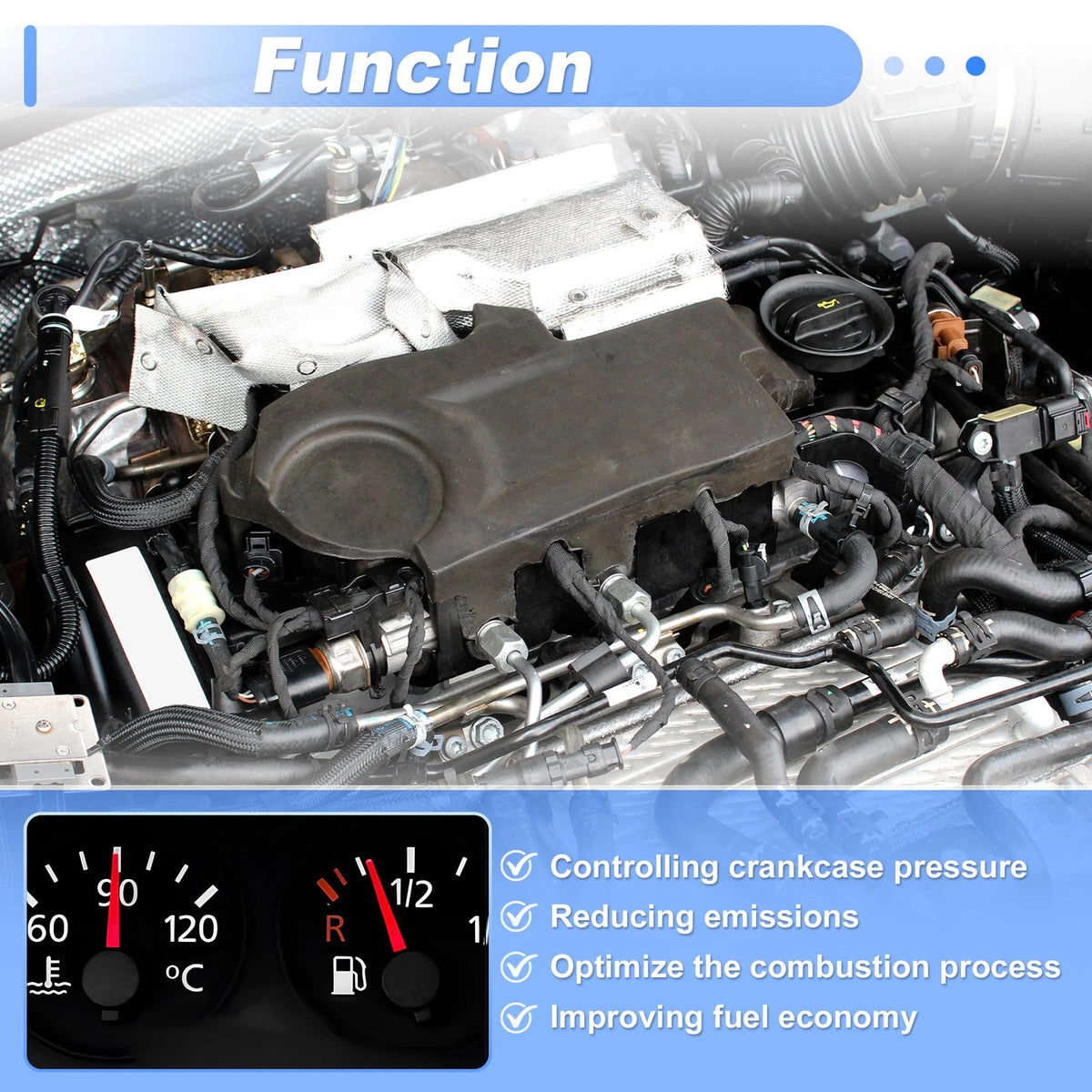 PCV Crankcase Ventilation Hose Replacement for Subaru Impreza WRX (2002–2003)