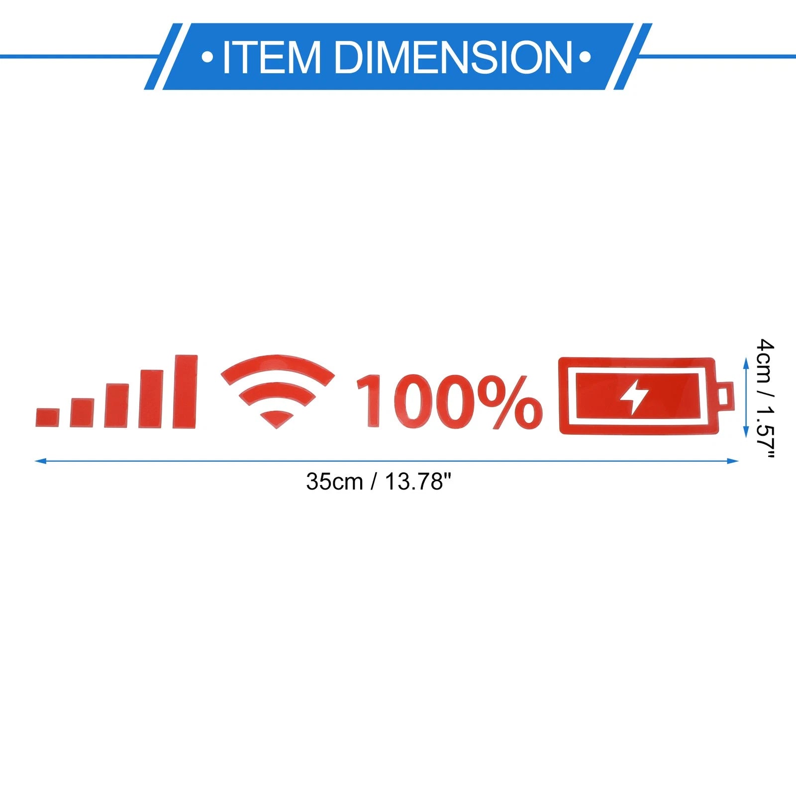 Reflective Bumper Decal for WiFi Signal (Reflective Red Square)