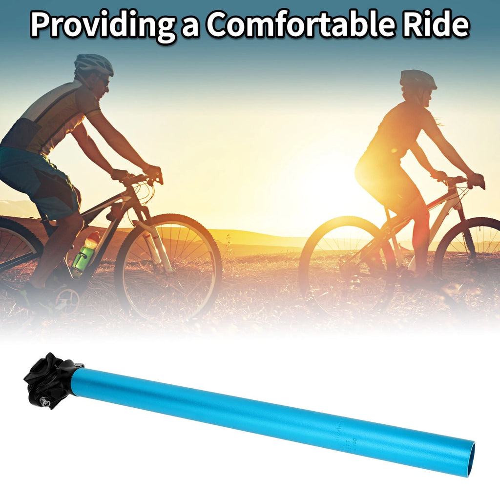 Seat Post 30.9x450mm Adjustable Angle Replacement for Bike Tube Blue Alloy (—)