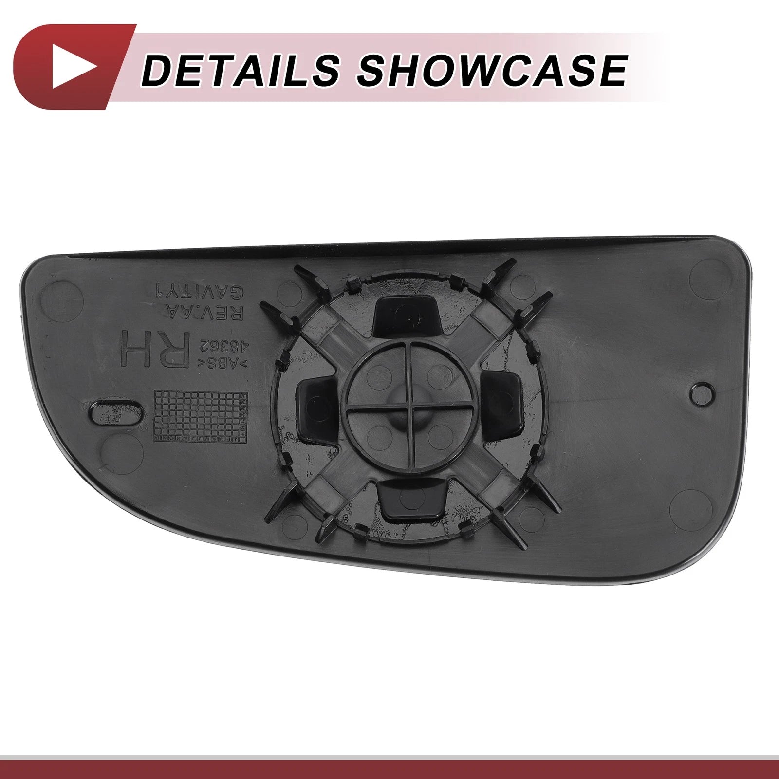 Passenger Side Lower Mirror Glass Replacement for Dodge (Non-Heated)