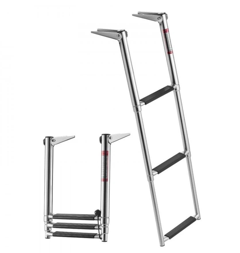 3-Step Telescoping Ladder for Marine (Stainless Steel)