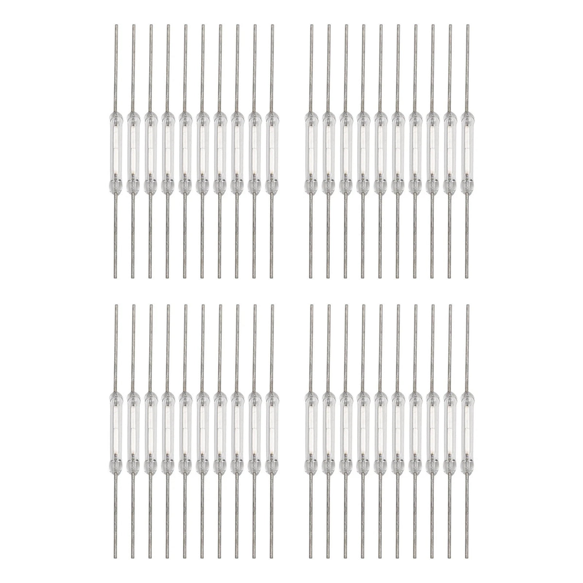 40PCS Magnetic Glass Reed Switch 2 x 14mm for DIY Electronics