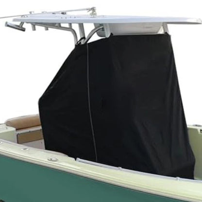 Black Oxford T Top Console Cover for Boats (Marine Grade, Quick Install)
