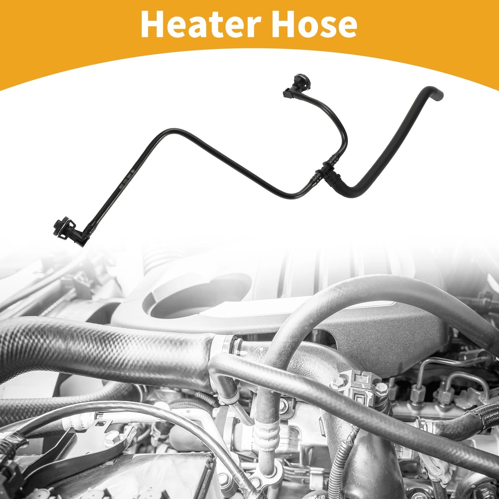 Heater Hose for Audi A4 allroad quattro (2012–2016) OEM Replacement Plastic Black