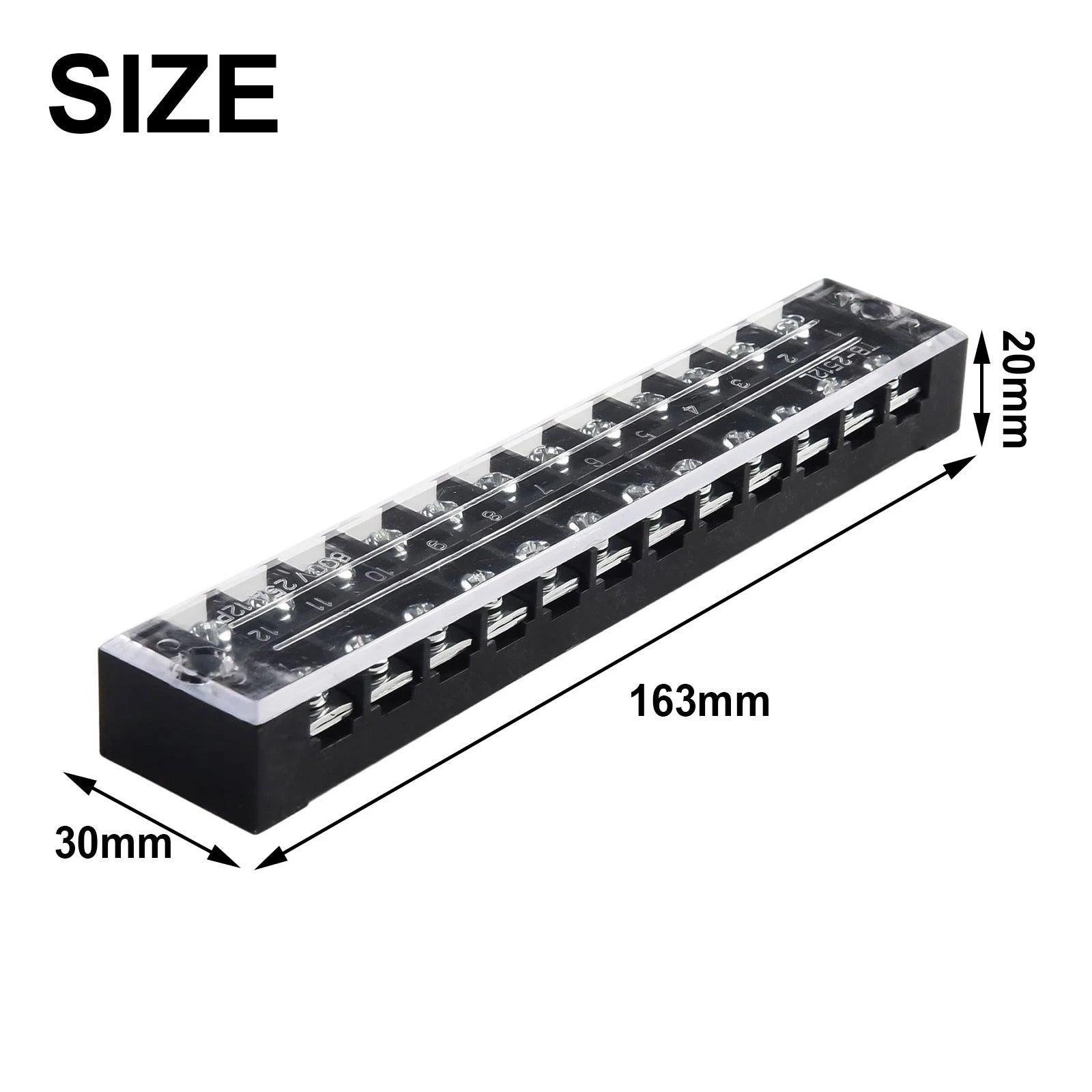 Dual Row Connector Terminal Block for 600V 25A