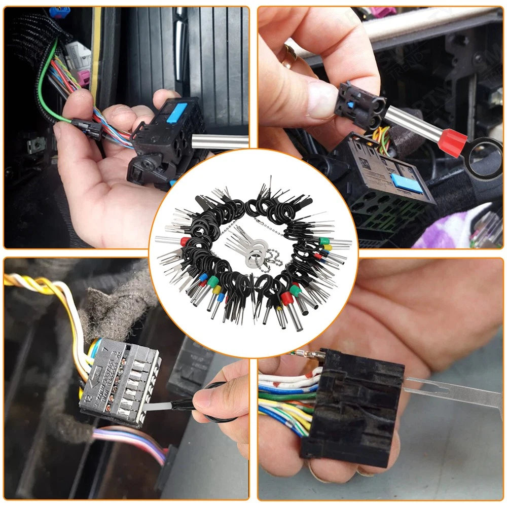 100Pcs Pin Ejector Wire Kit for Automotive Connector Terminal Removal