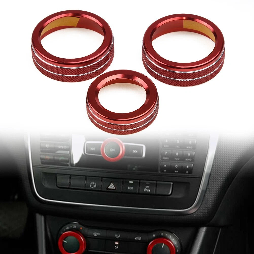 Decorative Button Covers for A B CLA GLA Class (2013–2023) - Red