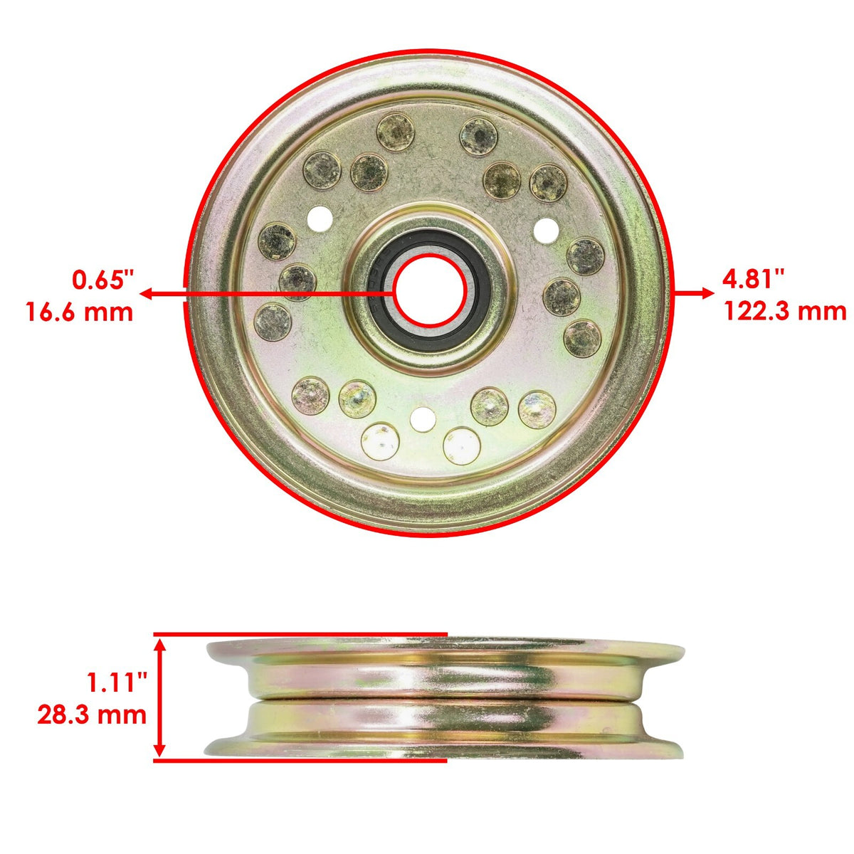 Deck Idler Pulley Replacement for Exmark FMD52 52 Inch (2018–2023)
