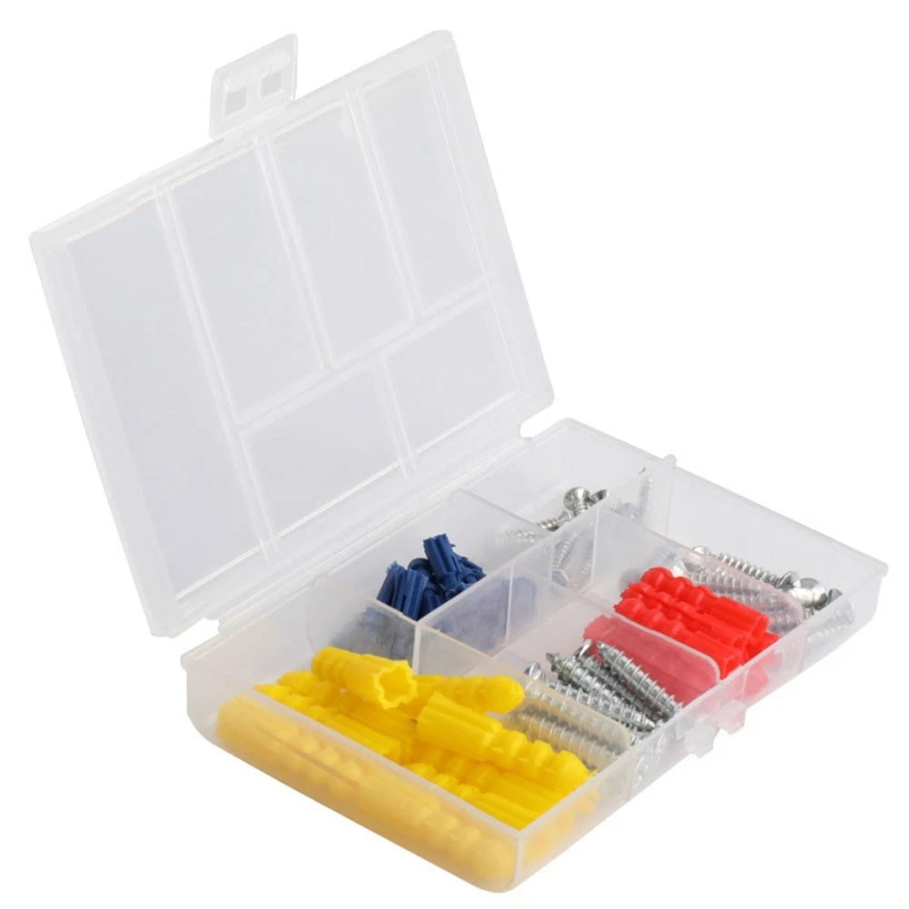 60 Pack Plastic Self Drilling Wall Anchors with Screws M5 M6 M8