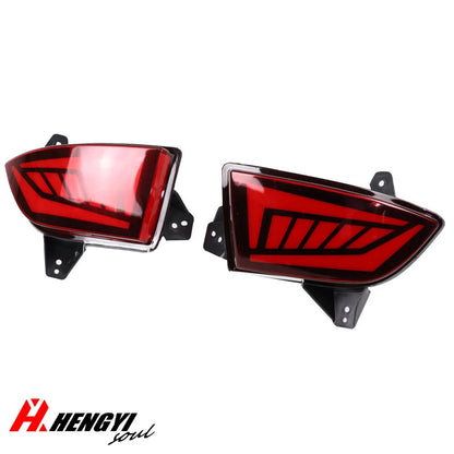 2X 3 in 1 LED Red Rear Bumper Fog Tail Light for Honda Pilot (2019–2022)