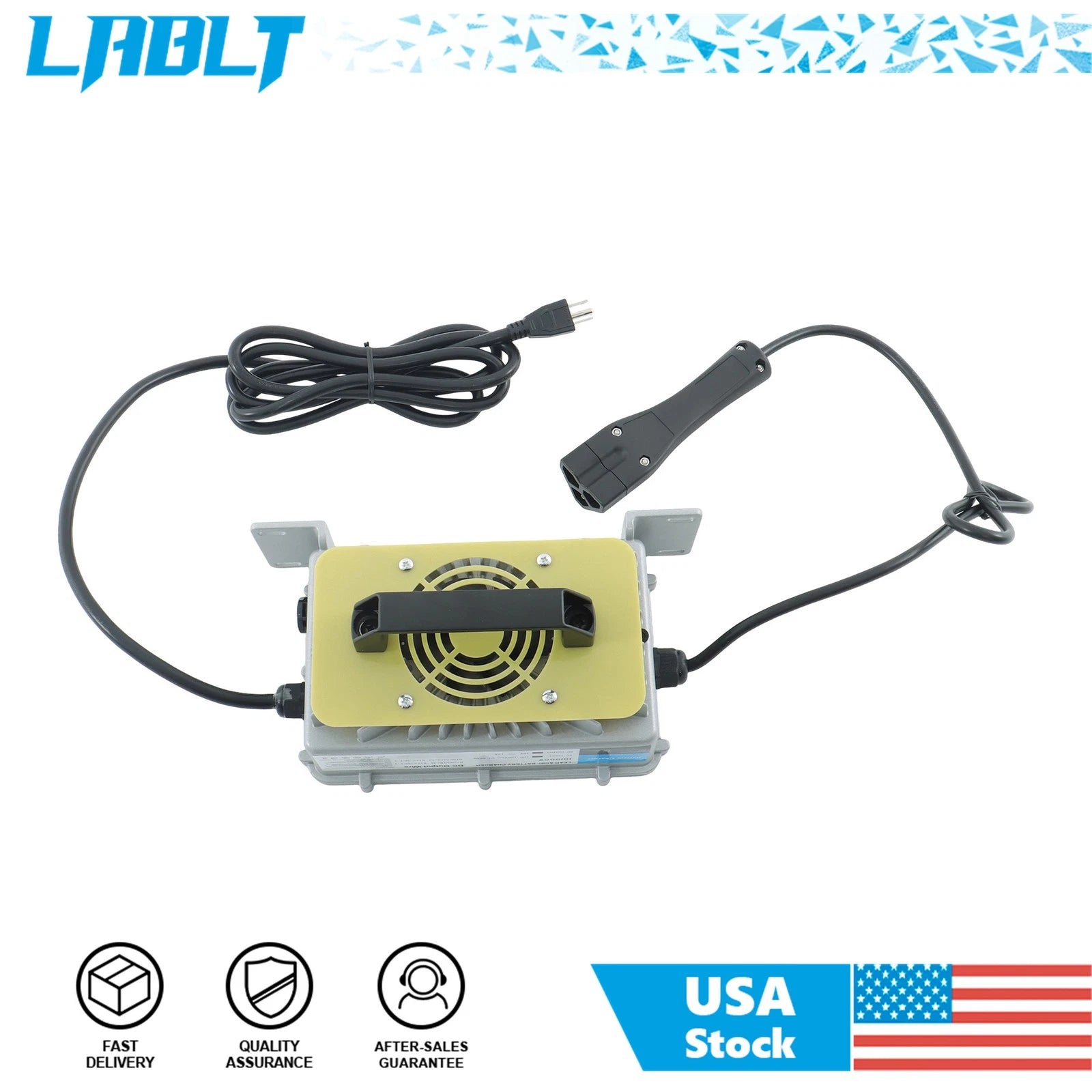 48V 18A Charger with Triangular Plug for E-ZGO TXT (IP67 Waterproof)