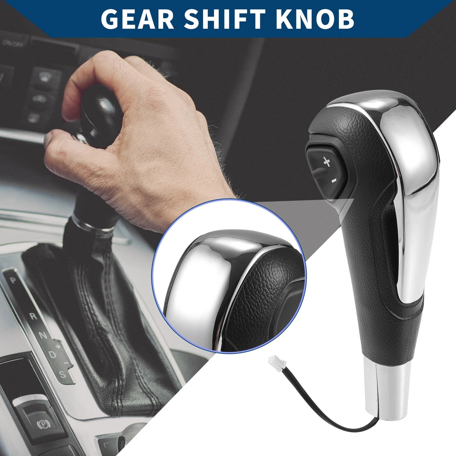 Gear Shift Knob Replacement Faux Leather for Chevrolet Aveo (2011–2017)