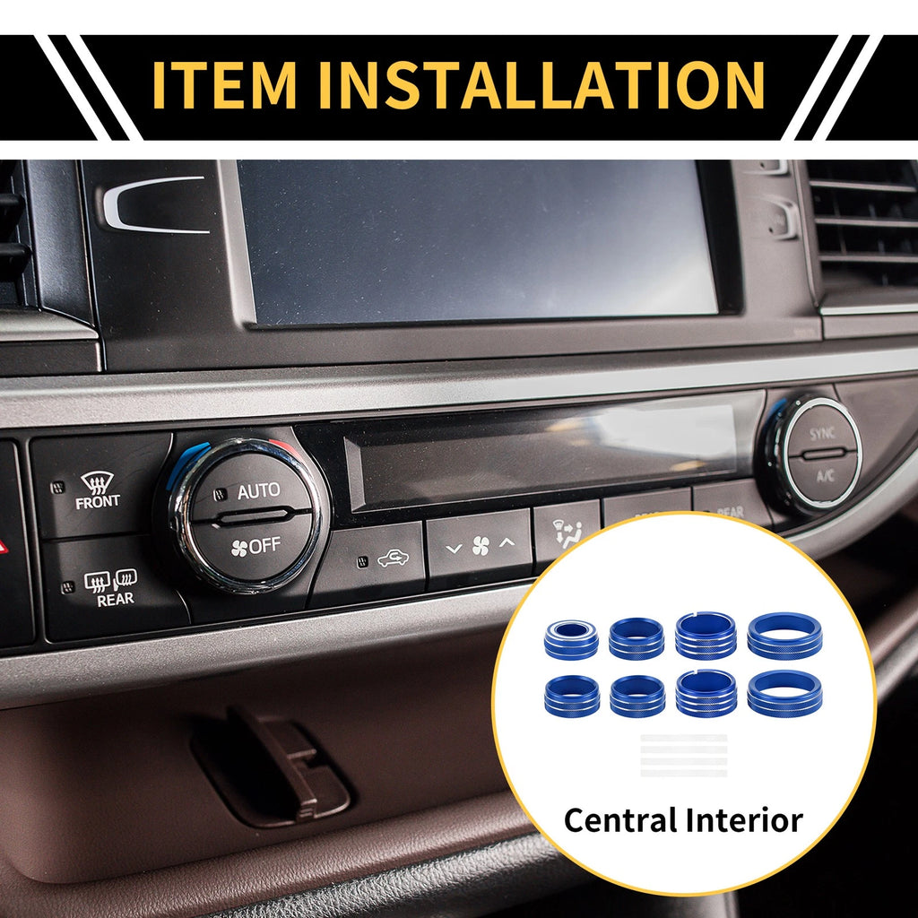 4WD Light Switch Knob Cover Ring for GMC Sierra 2014–2018 Blue