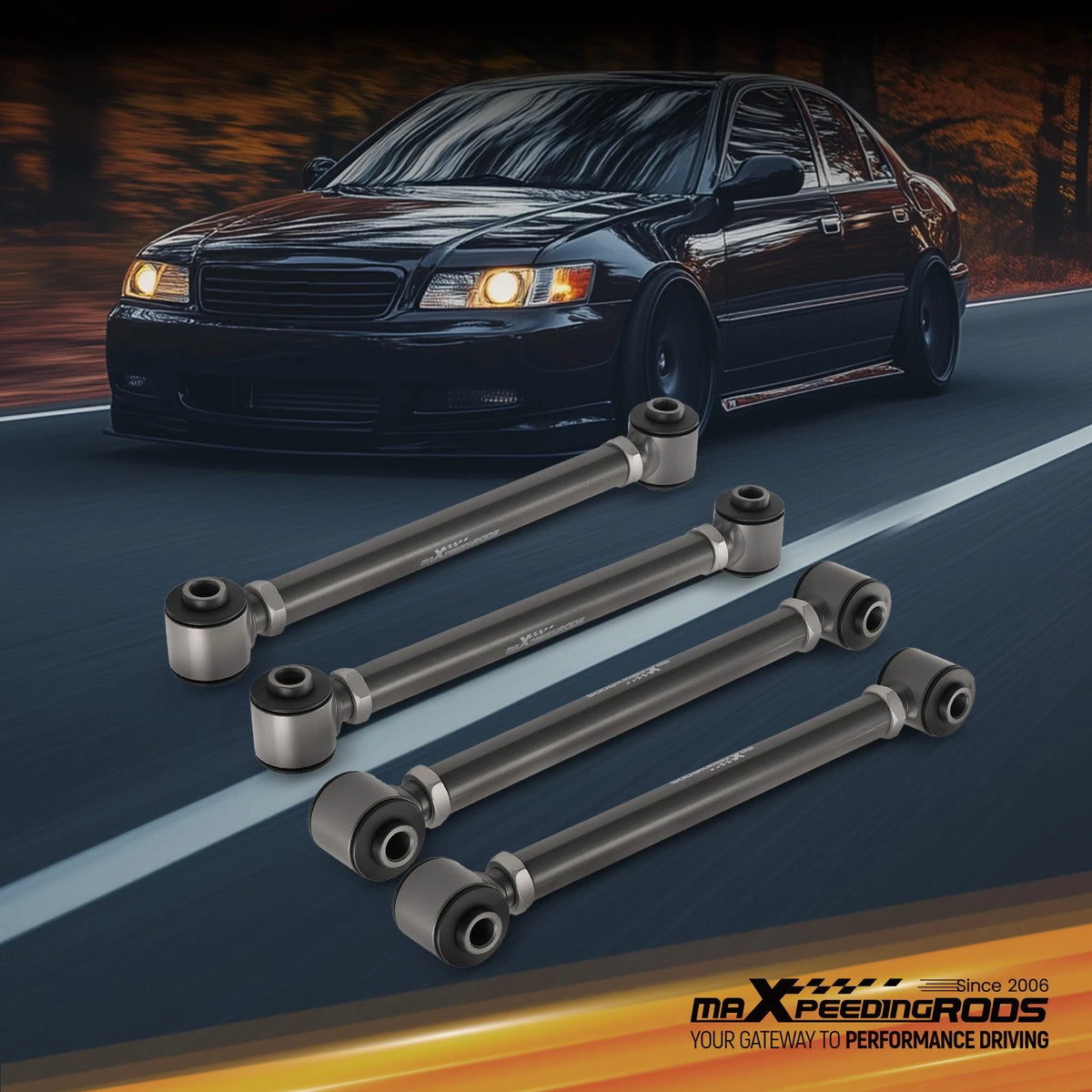 4X Rear Camber Control Arm Toe Kit for Honda Accord (2003–2007) & Acura TSX/TL (2004–2008)