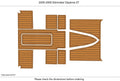 EVA Pad Teak Flooring Mat for Eliminator Daytona 27 (2006)
