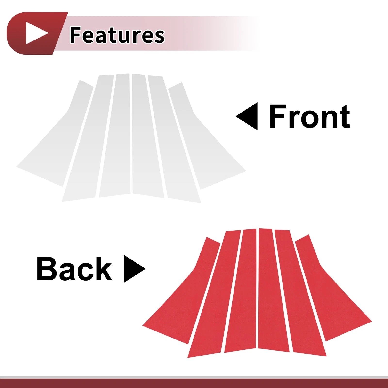 Door Pillar Window Trim for Jeep Cherokee (2016–2020) Silver Tone
