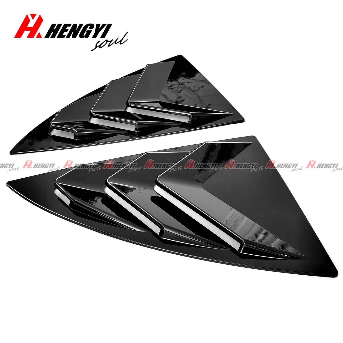 Gloss Black Side Window Louver Shutter Cover Trim for Tesla Model Y (2019–2026)