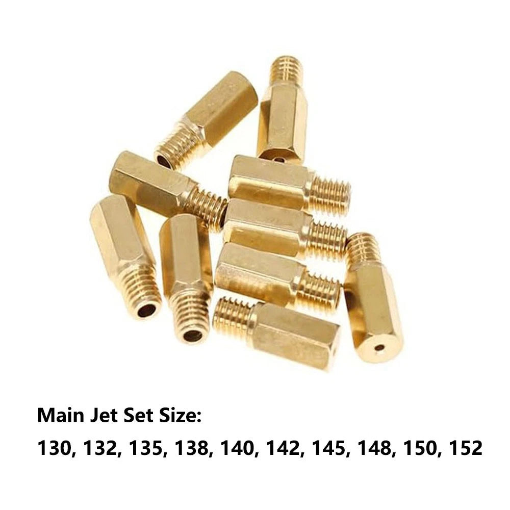 10pcs Carburetor Main Jet Kit for Keihin PWK PE OKO KOSO Carb #130-#152