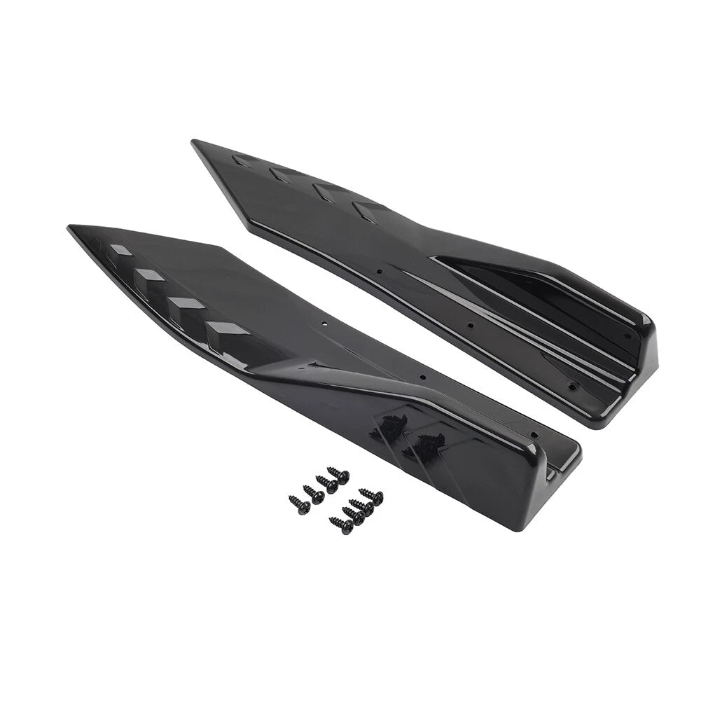 2X Rear Bumper Strip Lip Spoiler Diffuser Scratch Protector for Universal Cars