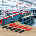 Set of 10 Crocodile Clips for Testing and Charging (5 Red, 5 Black)