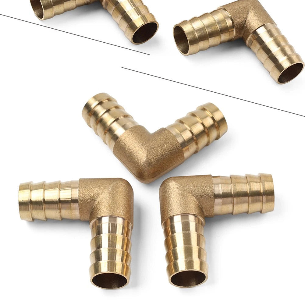 3Pcs 5/8" Brass Barbed Hose Barb Elbow Fitting 90 Degree