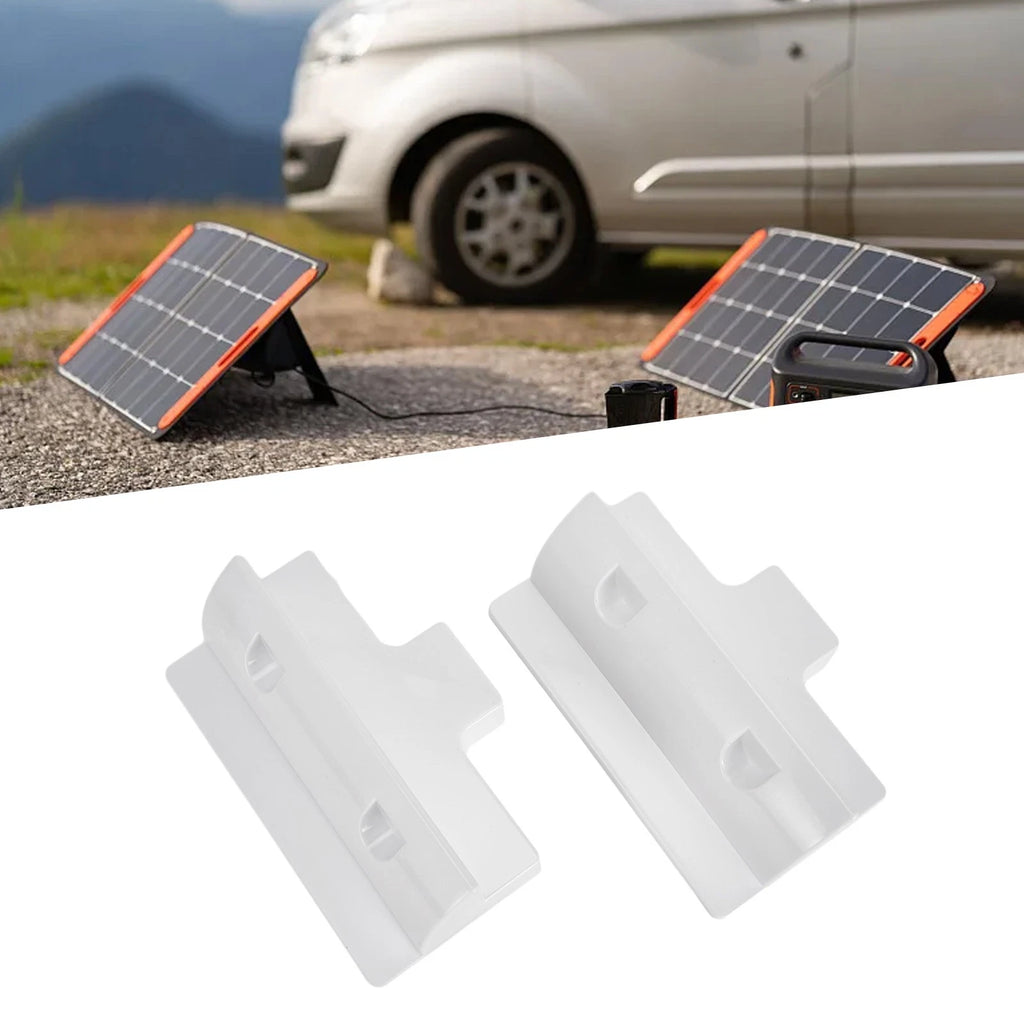 Solar Panel Corner Brackets for Caravan RV Boat (Black/White)