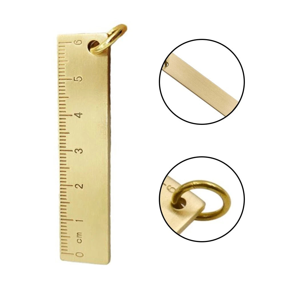 Copper Ruler 6cm Thickened 3mm for Key Pendant