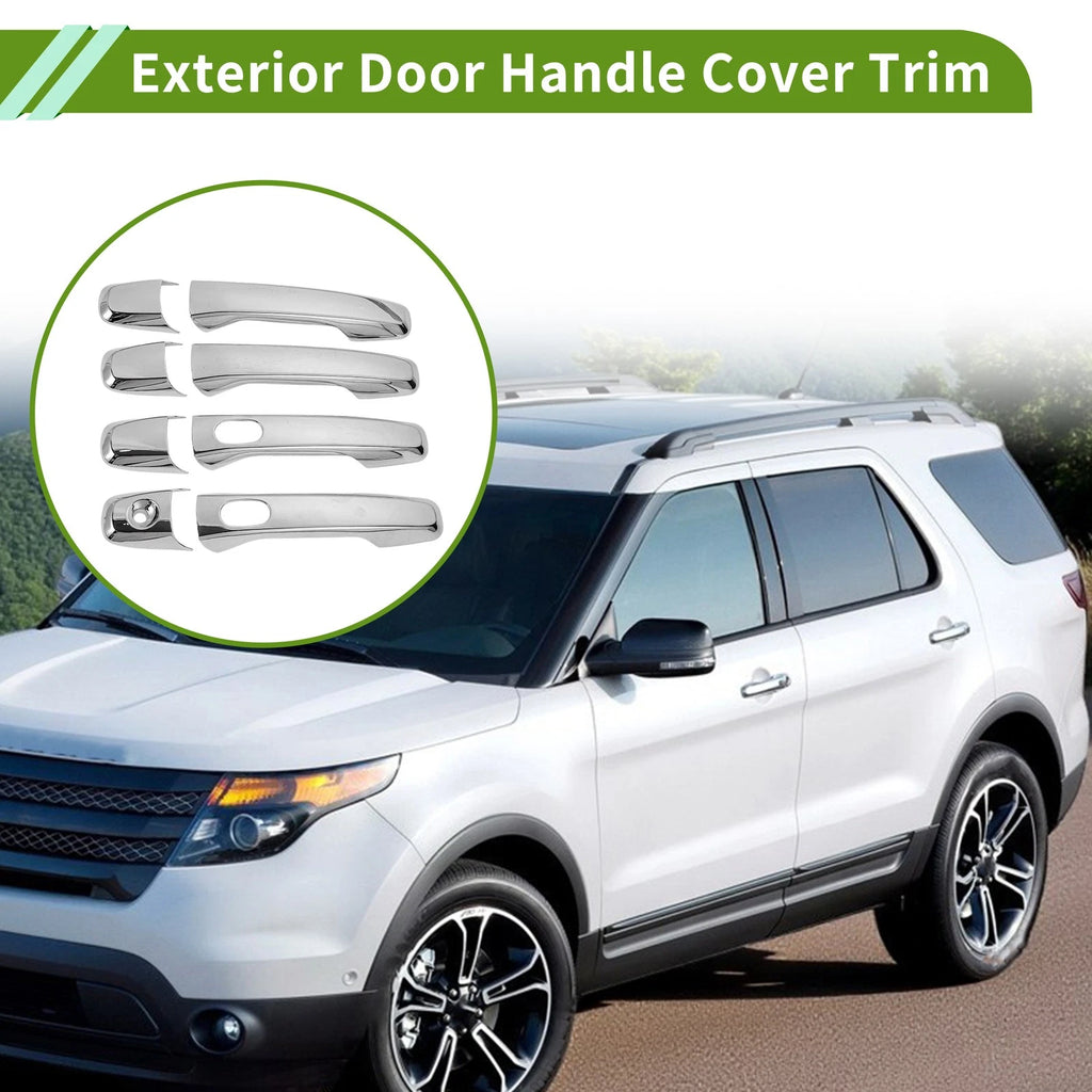 Exterior Door Handle Cover Trim for Ford Explorer 2011–2019 Plating 1 Set