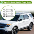 Exterior Door Handle Cover Trim for Ford Explorer 2011–2019 Plating 1 Set