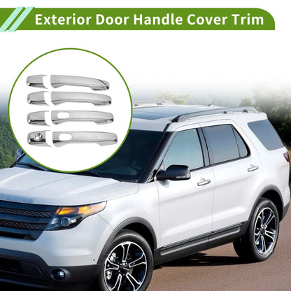 Exterior Door Handle Cover Trim for Ford Explorer 2011–2019 Plating 1 Set