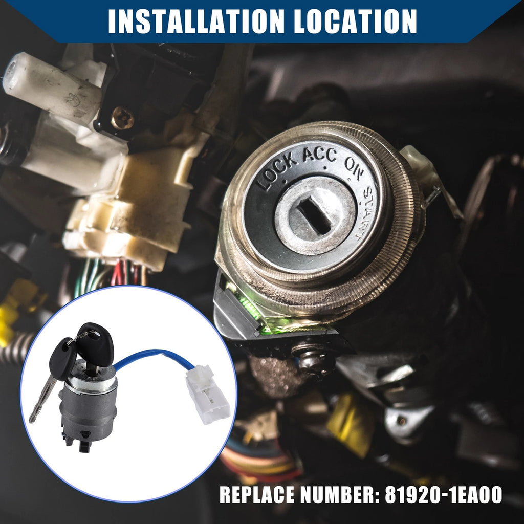 Ignition Switch Lock Cylinder with Key for Hyundai Accent (2006–2011)