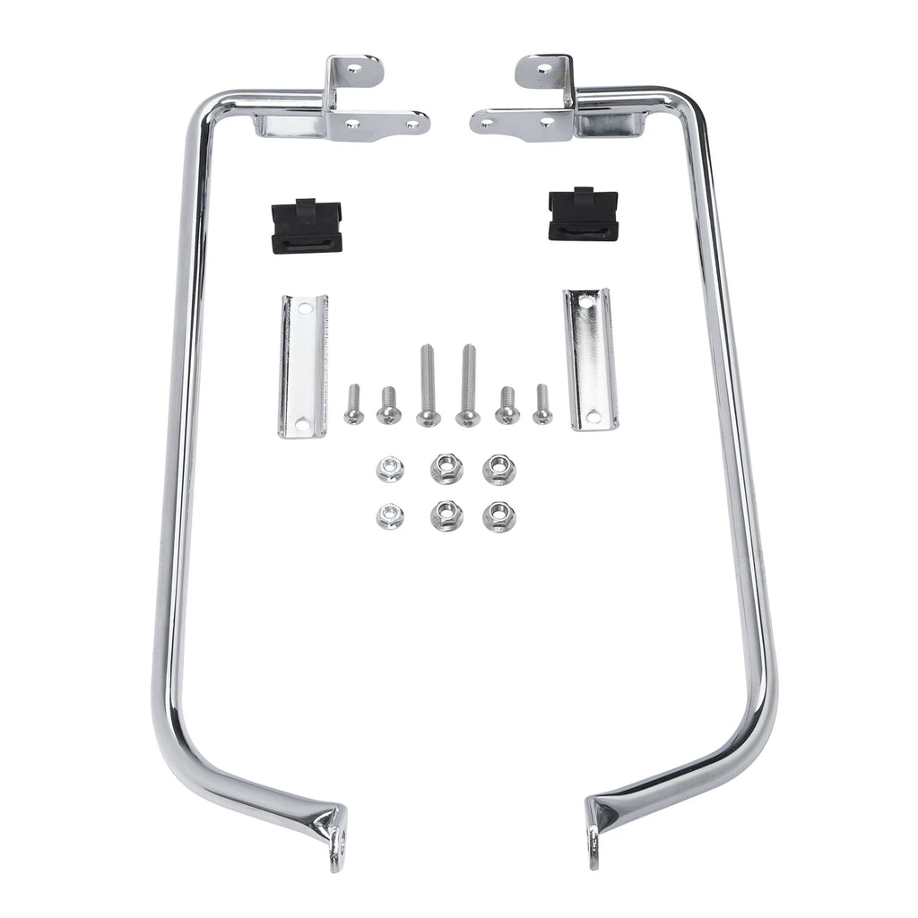 Chrome Saddlebag Support Bracket Hardware Kit for Harley Touring (2014–2023)