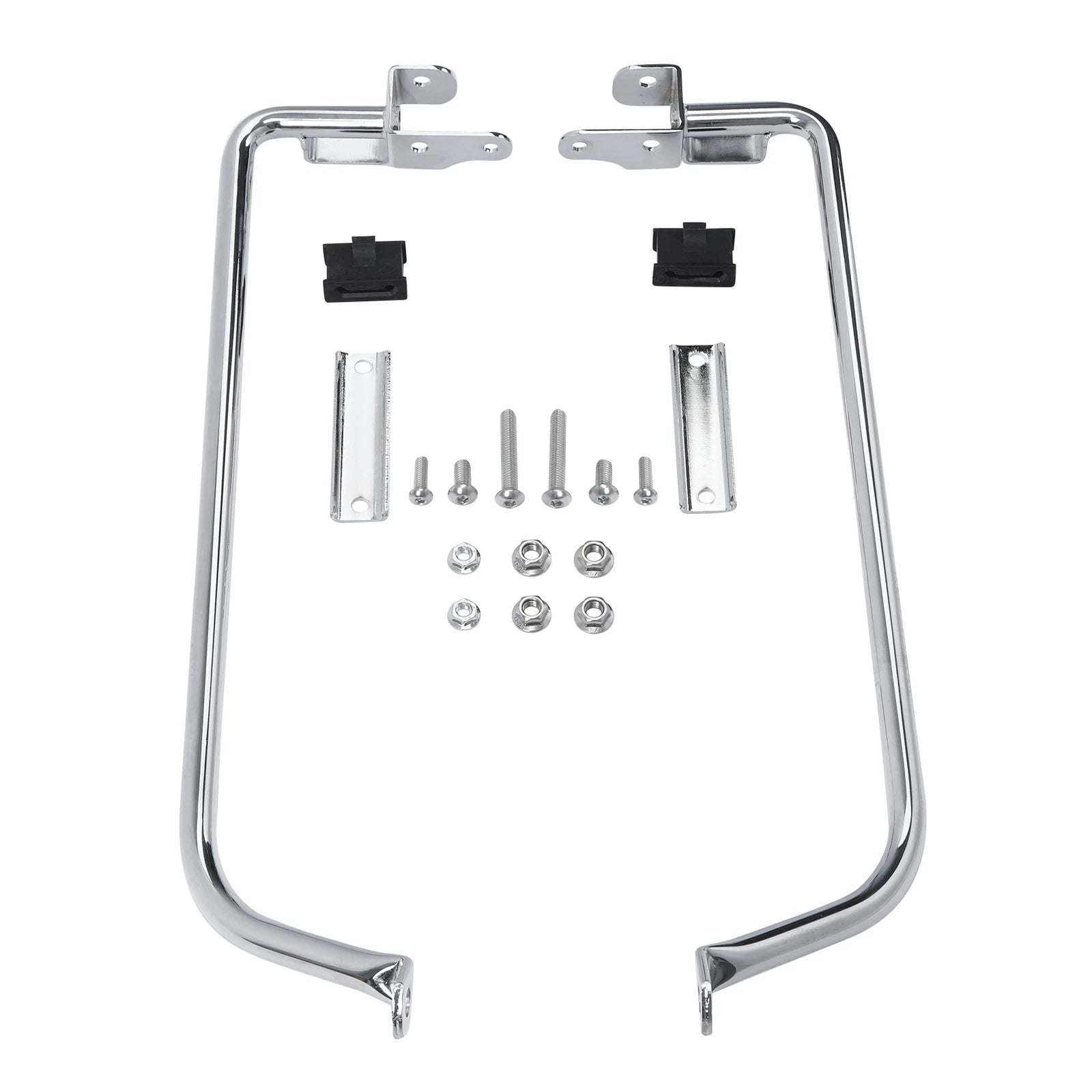Chrome Saddlebag Support Bracket Hardware Kit for Harley Touring (2014–2023)