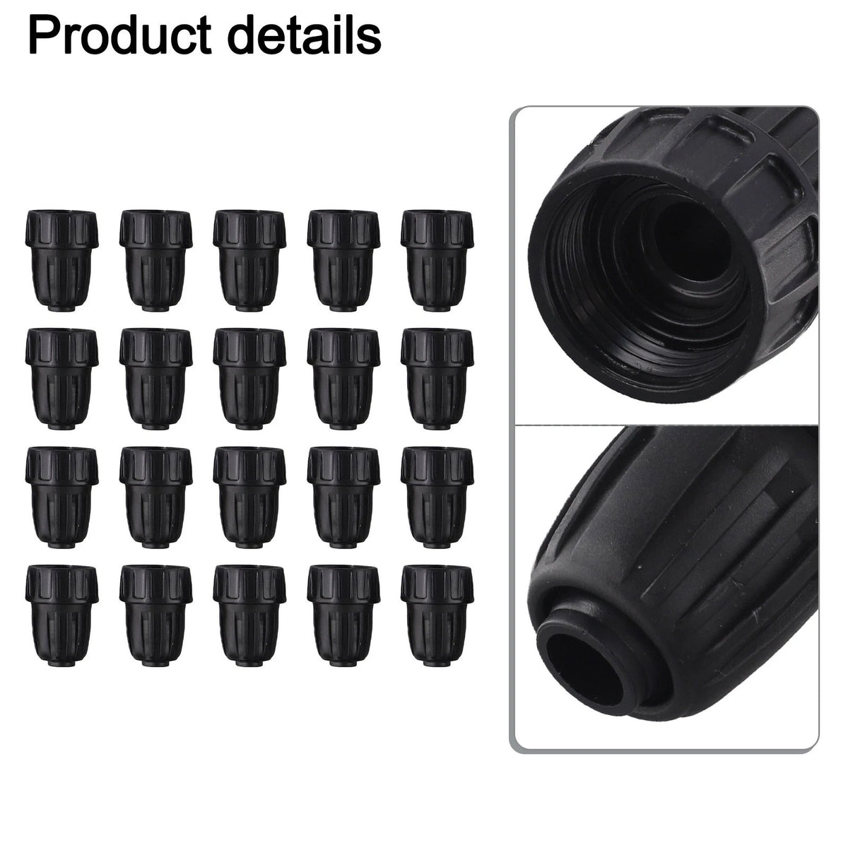 Pack of 20 Garden Hose Connectors for Irrigation System (N/A)