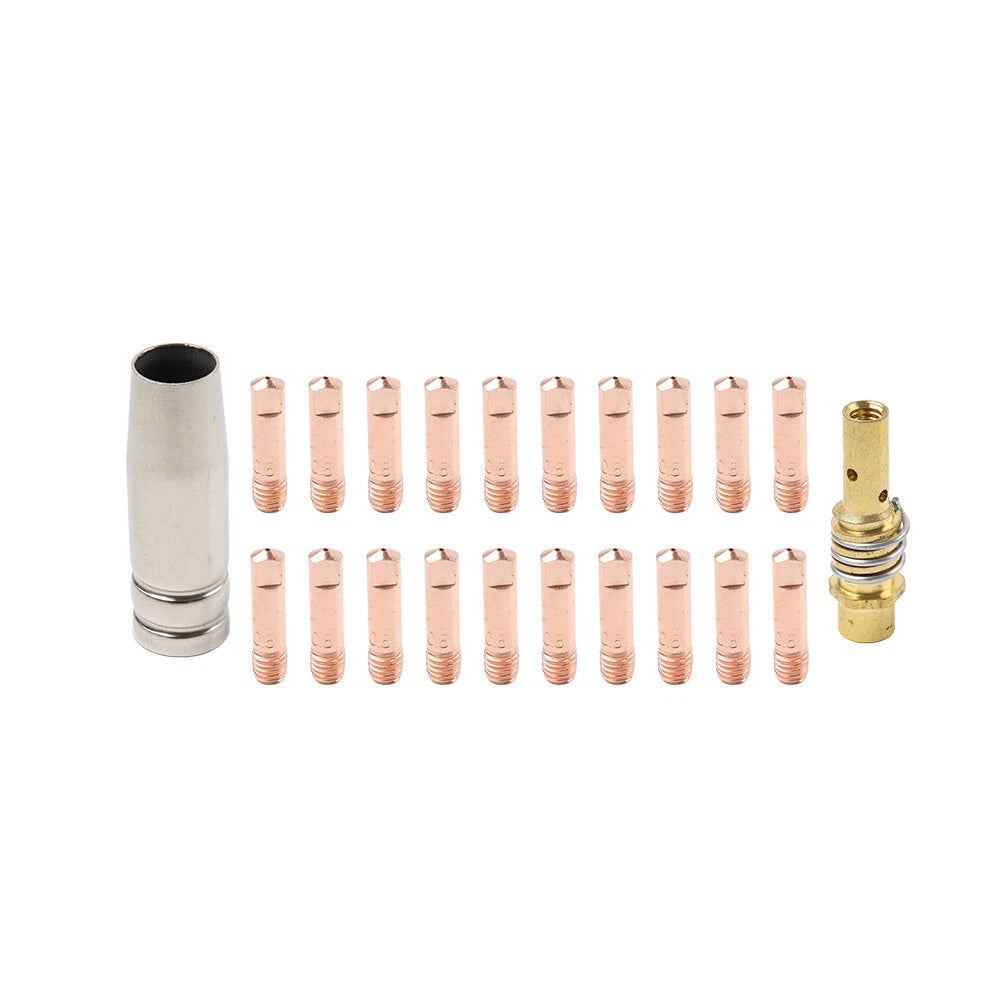 22pcs Mig Welding Gun Tip Kit for MB 15AK MIG125 MIG135