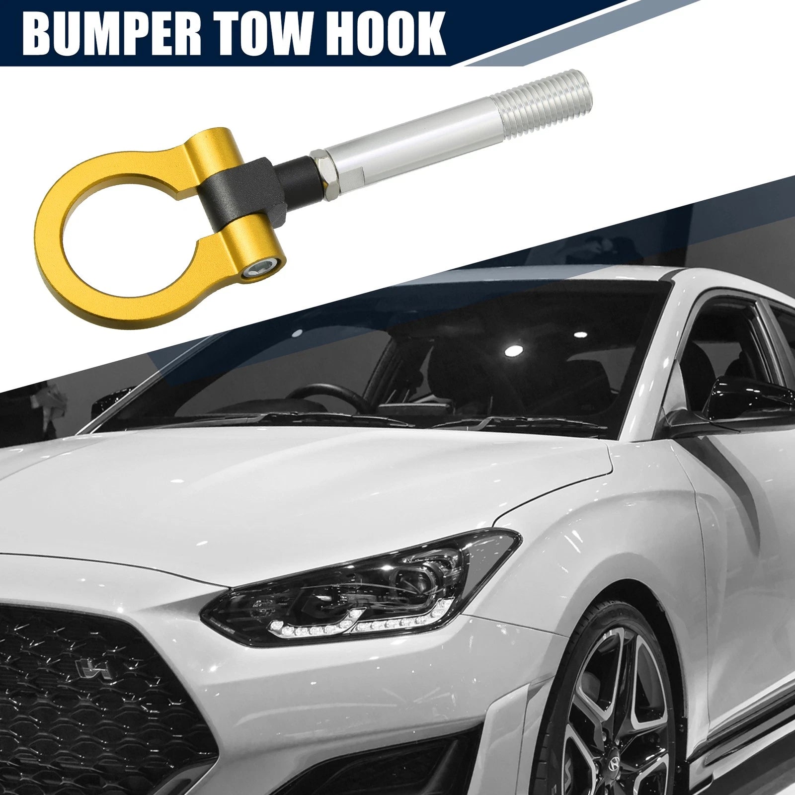 Trailer Tow Hook Screw for Hyundai Veloster Front Rear Bumper (2012–2017)
