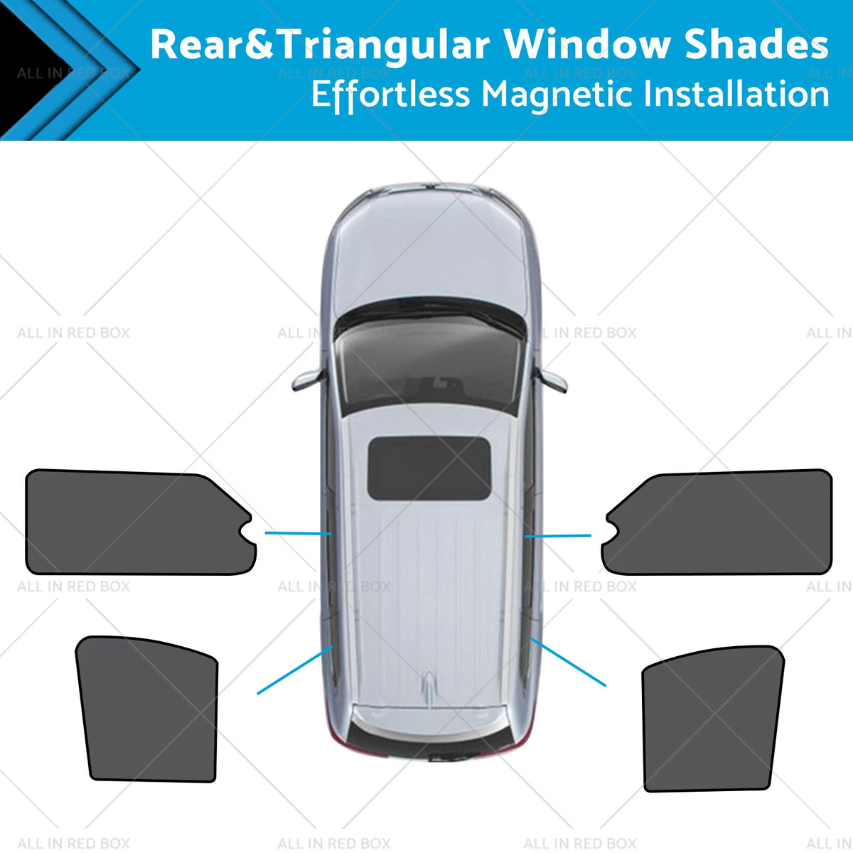 4X Car Window Shades for LDV G10 (2014–Present) Rear & Triangular