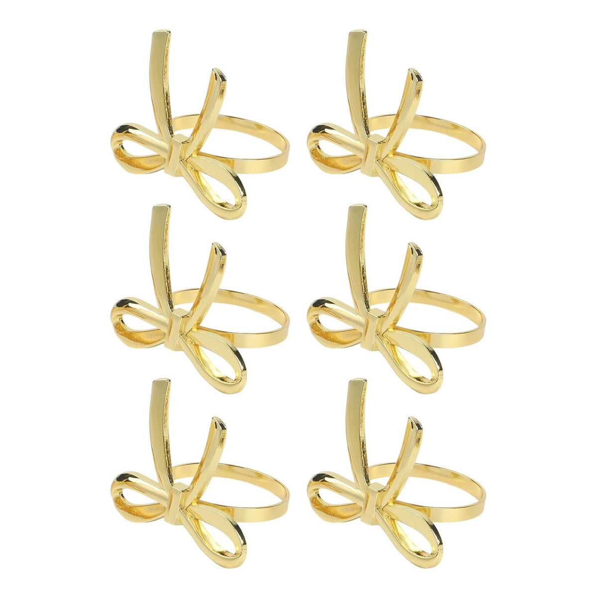 Set of 4 Bow Napkin Rings for Wedding Dinner Party Reusable Accessory